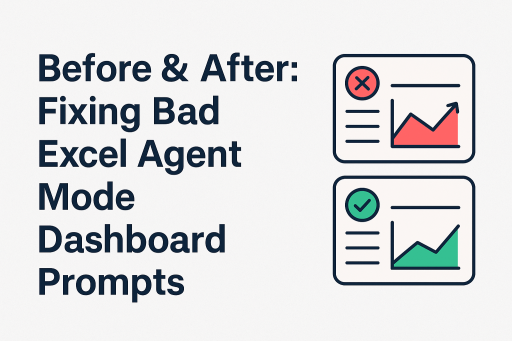 Fixing Bad Excel Agent Mode Dashboard Prompts
